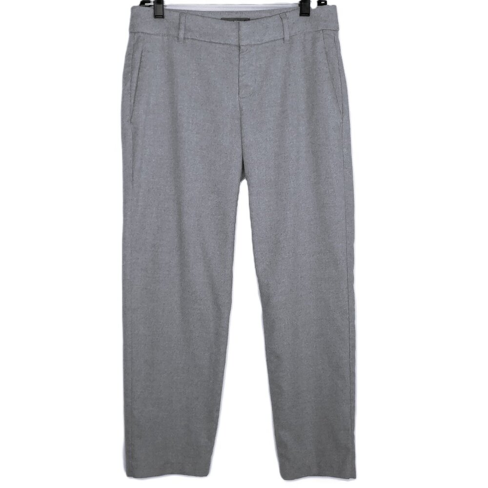 Old Navy Harper Pants Mid Rise Casual Career Slacks Gray Ankle Textured Sz 4